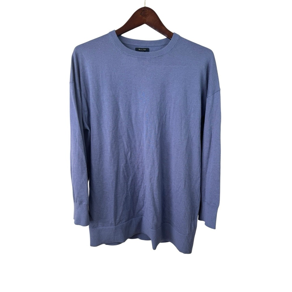 Massimo Dutti Long Sweater Cobalt Blue‎ Size Medium Wool Cashmere